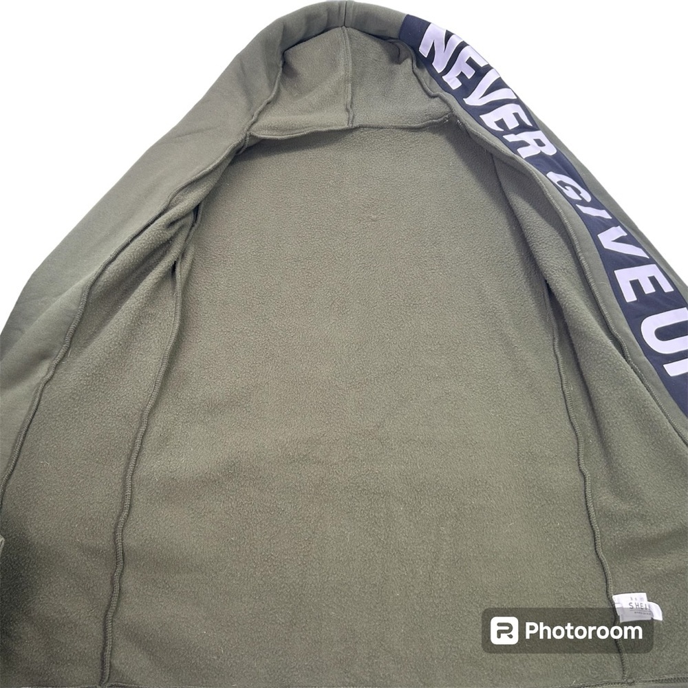 SHEIN "Never Give Up" Hooded Coatigan Size Small - Picture 6 of 14